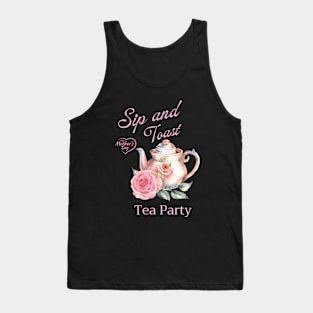 Mother daty Tea Party Sip and Toast Tank Top